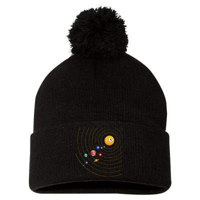 My Universe Pool Billiard Pom Pom 12in Knit Beanie