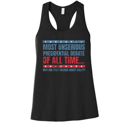 Most Unserious Presidential Debate Of All Time Women's Racerback Tank