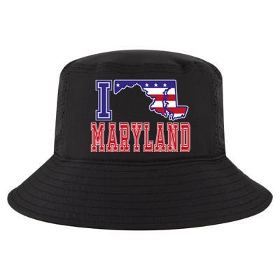 Maryland Usa Patriotic Usa Flag I Love Maryland Gift Cool Comfort Performance Bucket Hat