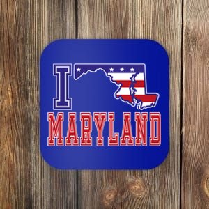 Maryland Usa Patriotic Usa Flag I Love Maryland Gift Coaster