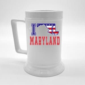 Maryland Usa Patriotic Usa Flag I Love Maryland Gift Beer Stein