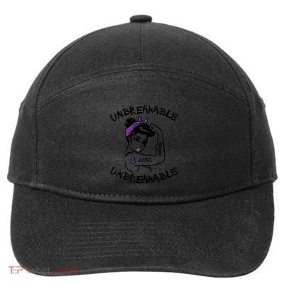 Ms Unbreakable Ribbon Lupus Awareness Gift Motivation Gift 7-Panel Snapback Hat