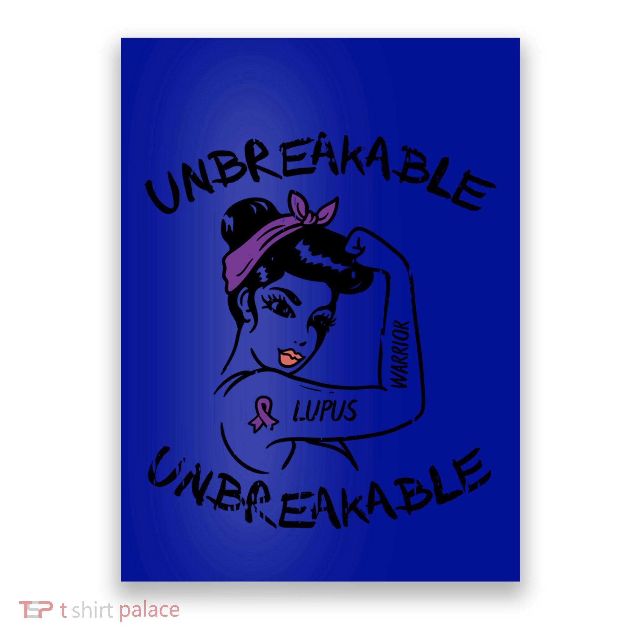 Ms Unbreakable Ribbon Lupus Awareness Gift Motivation Gift Poster