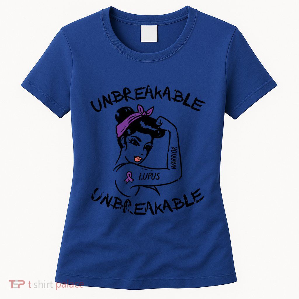 Ms Unbreakable Ribbon Lupus Awareness Gift Motivation Gift Womens T-Shirt