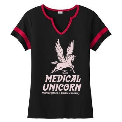 Medical Unicorn Rare Disease Rare Disease Awareness Ladies Halftime Notch Neck Tee