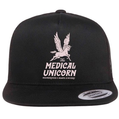 Medical Unicorn Rare Disease Rare Disease Awareness Flat Bill Trucker Hat