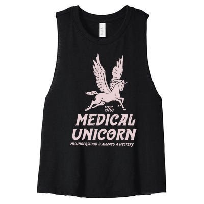 Medical Unicorn Rare Disease Rare Disease Awareness Women's Racerback Cropped Tank