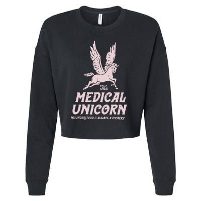 Medical Unicorn Rare Disease Rare Disease Awareness Cropped Pullover Crew