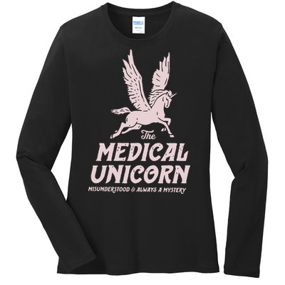 Medical Unicorn Rare Disease Rare Disease Awareness Ladies Long Sleeve Shirt