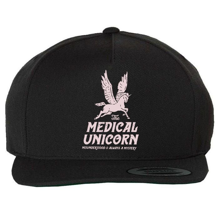 Medical Unicorn Rare Disease Rare Disease Awareness Wool Snapback Cap