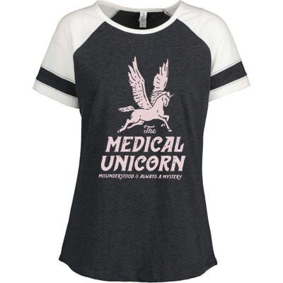 Medical Unicorn Rare Disease Rare Disease Awareness Enza Ladies Jersey Colorblock Tee