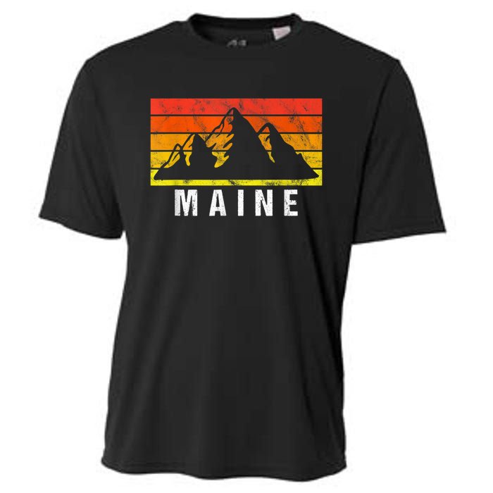 Maine Usa Retro Vintage Mountain Cooling Performance Crew T-Shirt