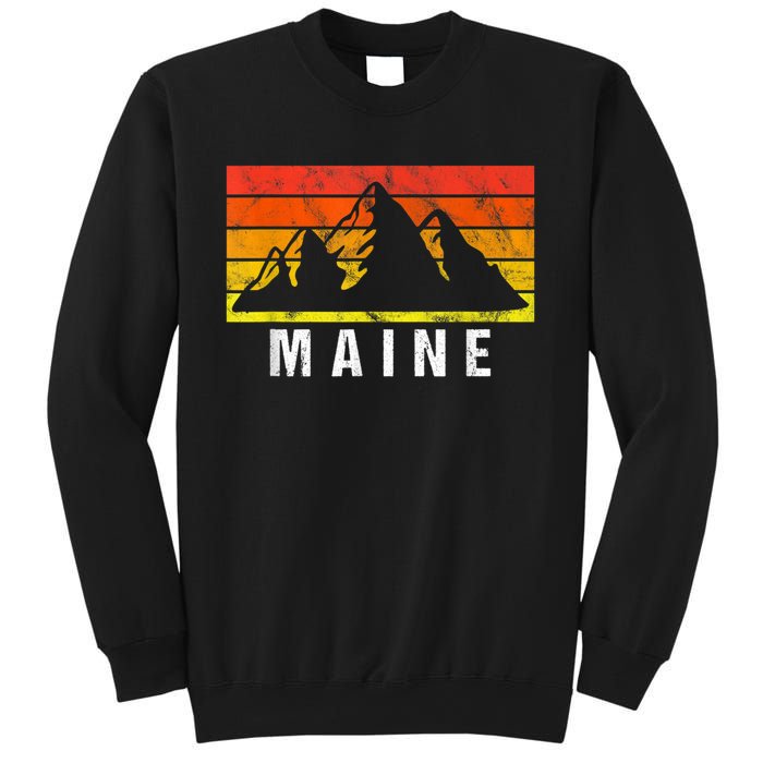 Maine Usa Retro Vintage Mountain Sweatshirt