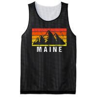 Maine Usa Retro Vintage Mountain Mesh Reversible Basketball Jersey Tank