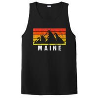 Maine Usa Retro Vintage Mountain PosiCharge Competitor Tank