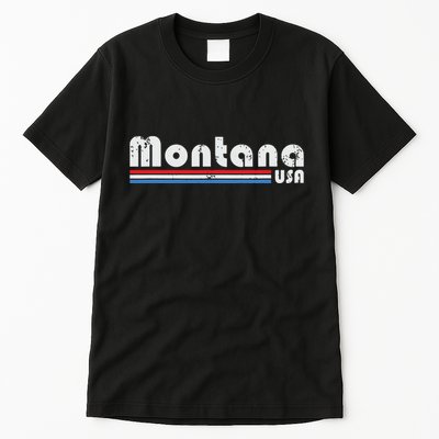 Montana Usa Retro Vintage State Gift Tall T-Shirt