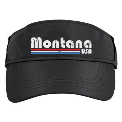 Montana Usa Retro Vintage State Gift Adult Drive Performance Visor
