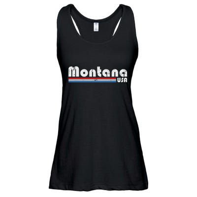 Montana Usa Retro Vintage State Gift Ladies Essential Flowy Tank