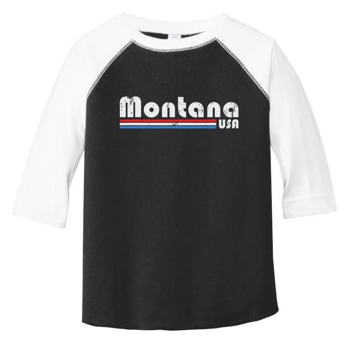 Montana Usa Retro Vintage State Gift Toddler Fine Jersey T-Shirt