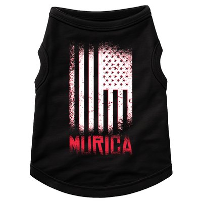 Murica American Flag Patriotic Doggie Tank