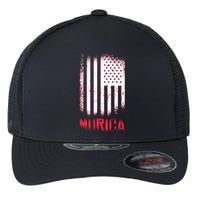 Murica American Flag Patriotic Flexfit Unipanel Trucker Cap