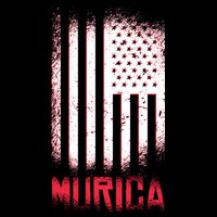 Murica American Flag Patriotic Cooling Performance Crew T-Shirt