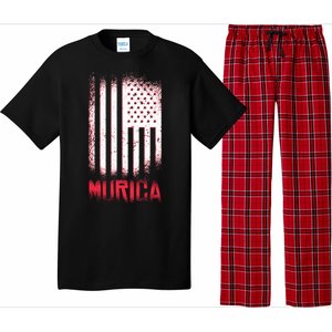 Murica American Flag Patriotic Pajama Set