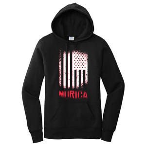 Murica American Flag Patriotic Women's Pullover Hoodie