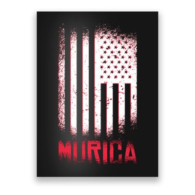 Murica American Flag Patriotic Poster