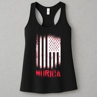 Murica American Flag Patriotic Womens Tank Top