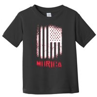 Murica American Flag Patriotic Toddler T-Shirt