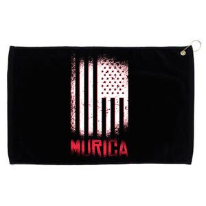 Murica American Flag Patriotic Grommeted Golf Towel