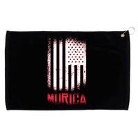 Murica American Flag Patriotic Grommeted Golf Towel