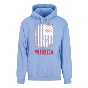 Murica American Flag Patriotic Unisex Surf Hoodie