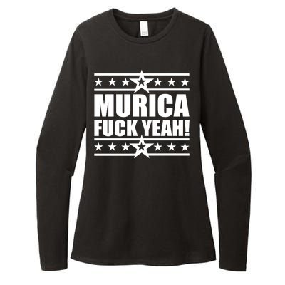 Murica F*ck Yeah! Womens CVC Long Sleeve Shirt