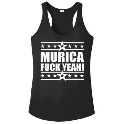 Murica F*ck Yeah! Ladies PosiCharge Competitor Racerback Tank