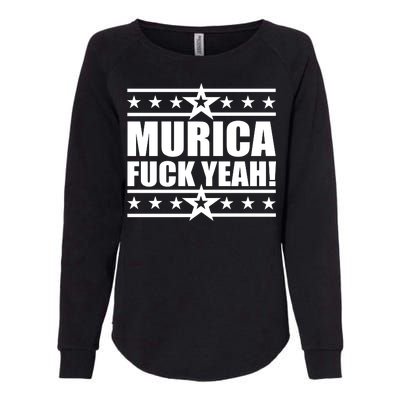 Murica F*ck Yeah! Womens California Wash Sweatshirt