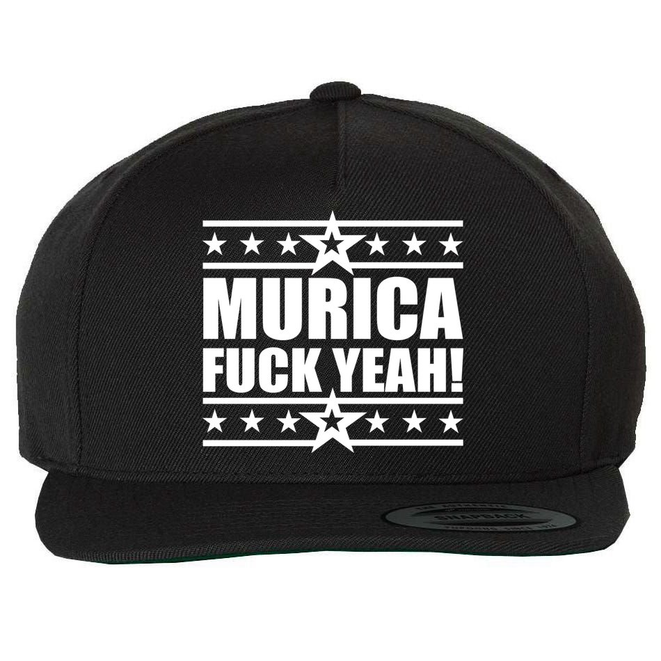 Murica F*ck Yeah! Wool Snapback Cap