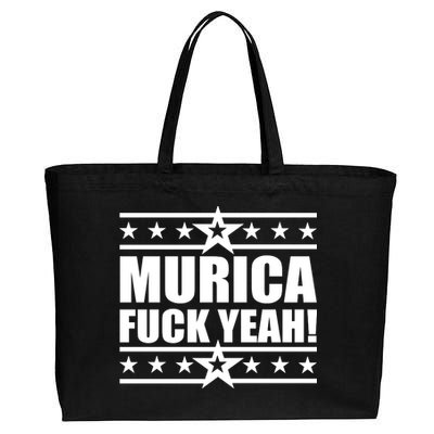 Murica F*ck Yeah! Cotton Canvas Jumbo Tote