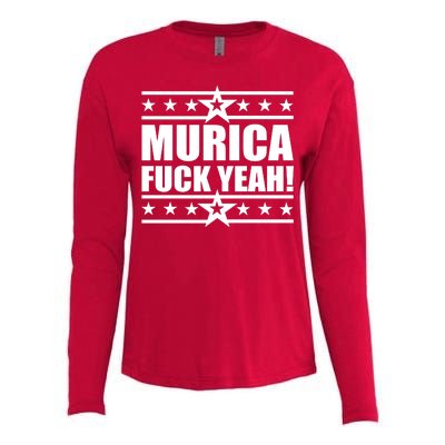 Murica F*ck Yeah! Womens Cotton Relaxed Long Sleeve T-Shirt