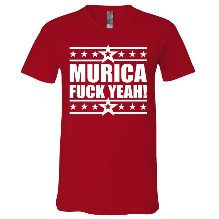 Murica F*ck Yeah! V-Neck T-Shirt