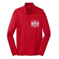 Murica F*ck Yeah! Silk Touch Performance Long Sleeve Polo