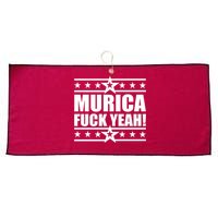 Murica F*ck Yeah! Large Microfiber Waffle Golf Towel