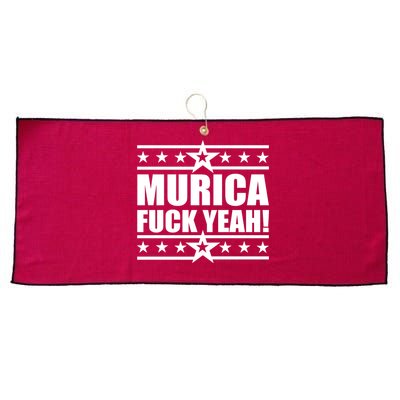 Murica F*ck Yeah! Large Microfiber Waffle Golf Towel