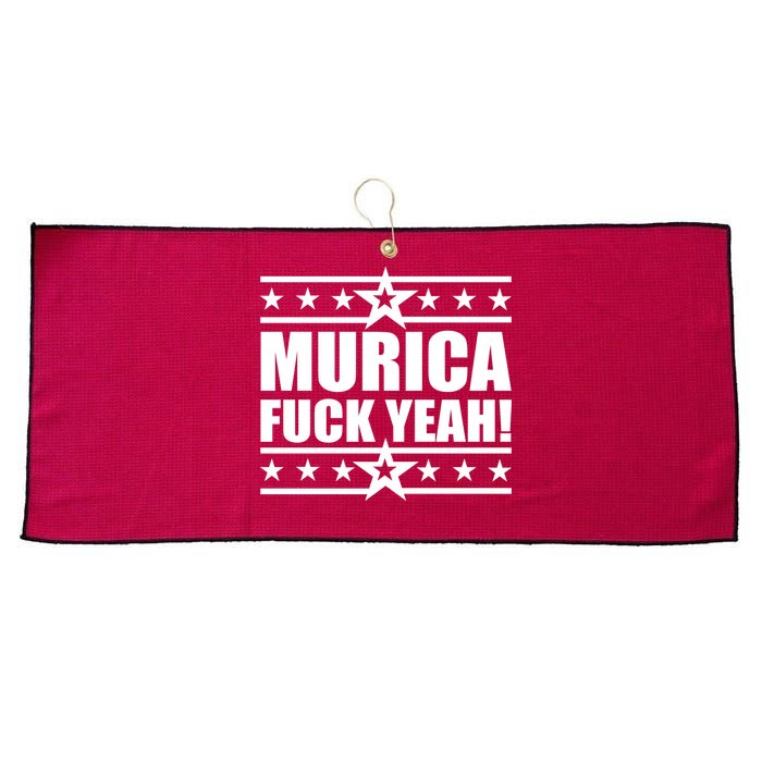 Murica F*ck Yeah! Large Microfiber Waffle Golf Towel