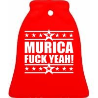 Murica F*ck Yeah! Ceramic Bell Ornament