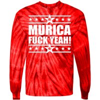 Murica F*ck Yeah! Tie-Dye Long Sleeve Shirt