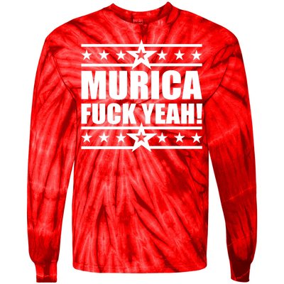 Murica F*ck Yeah! Tie-Dye Long Sleeve Shirt