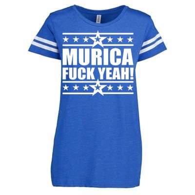 Murica F*ck Yeah! Enza Ladies Jersey Football T-Shirt