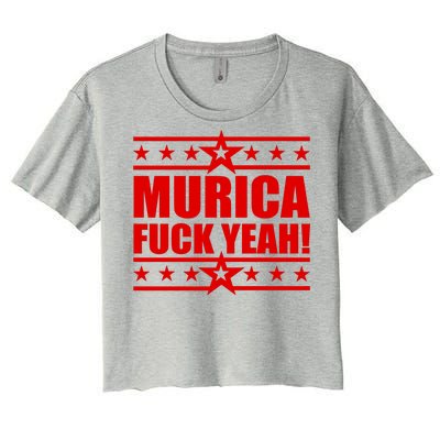 Murica F*ck Yeah! Women's Crop Top Tee